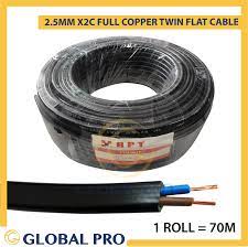 Renolax offers a wide range of aluminium twin flat cable to its valuable clients. 1 Roll Twin Flat Pin Wire 2 5 Mm X 2c Pvc Pvc Sheathed Cable Wire 100 Full Pure Copper 70 Meter Lazada