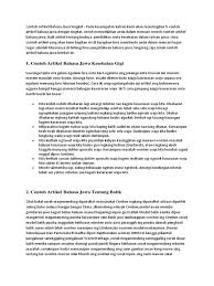 Teks pidato pengertian metode tujuan ciri struktur contoh. Contoh Artikel Bahasa Jawa Singkat Aneka Macam Contoh