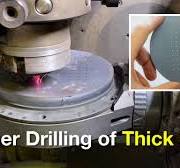 Laser hole drilling in thick silicon / Laserbohren von dickem Silizium