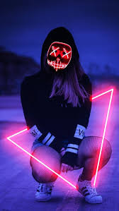 Mywalls Girl Iphone Wallpaper Neon Girl Cyberpunk Girl