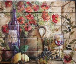 hand painted tile murals