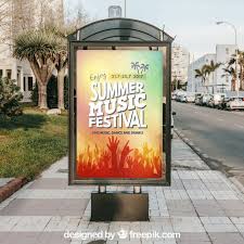 Download Mupi Mockup At Bus Stop For Free Bus Stop Mockup Mockup Free Download