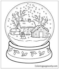 Snowglobes are a genius way to capture a wintery scene. Snow Globe Coloring Pages Nature Seasons Coloring Pages Free Printable Coloring Pages Online