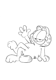 He likes to do nothing, to eat lasagna, to watch tv and to sleep, but for some reason very much doesn't love raisin. The Garfield Coloring Page Free Printable Coloring Pages For Kids