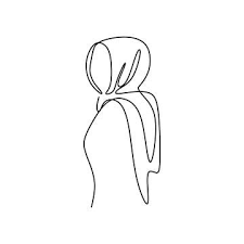Black And White Scarf Png Continuous One Line Drawing Of Women Or Girl Wearing Islamic Headscarf Called Hijab Fashionable Style Muslim Girl Outline Simplicity Scarf Png And Vector Wit In 2020 Muslim Girls Line Drawing Line