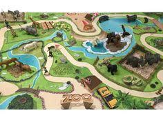 Tierpark Zoo Spielmatte Spielteppich Prima Geeignet Fur Schleich Papo Bullyland Playmobil Lego Etc Spielteppich Spieleteppich Spielmatte