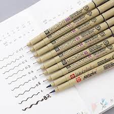 Used for zentangle®, memory albums, decorative painting, quilt embellishments, scrapbooks, doll face drawing, marking kid's clothes, graphics, drafting and illustrating. Sakura Pigma Micron Pens Terra Art Shop