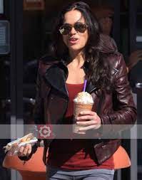 Michelle Rodriguez Leather Jacket Brown Jacket Womens Brown Leather Jacket Celebrity Jackets Leather Jackets Women