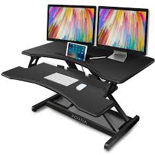 They give you the option of standing without getting rid of or moving your current desk. Fortia 83cm Desk Riser Office Shelf Standup Sit Stand Height Adjustable Standing Buy Standing Desks 9348948071043