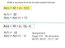 \displaystyle n n into the formula. Arithmetic Recursive And Explicit Formulas I Can Write
