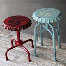 Coca cola cap bar stool fiftiesstore com. European Industry American Country Style Retro Nostalgia Mining Iron Bottle Cap Stool Bar Stool Chair Bar Stool Chair Black Chair Living Room Furniturechair Step Stool Aliexpress