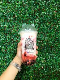 Strawberry Cream Cheese Milk Tea Strawberry Cream Cheese Strawberries And Cream Milk Tea