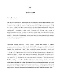 Format laporan akhir latihan industri dari group whatsapp (upli) jabatan perdagangan 2018. Bab 1