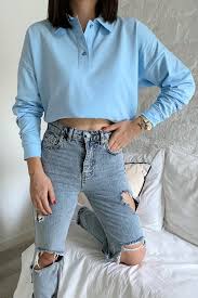 Crop Polo Tshirt 2020 Polo Pantolon Jean