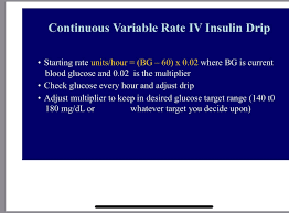 Image result for Variable Rate Insulin Infusion