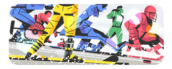 The sphere at the top. Paralympics 2018 Google Doodle