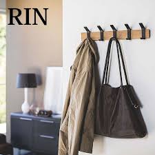 楽天市場 rin ウォールコートハンガー リン 壁掛け フック ブラウン ナチュラル 木製 4115 4116 洋服掛け コート掛け 壁 ウォールハンガー 壁掛けハンガー 帽子掛け カバン掛け 北欧 スタイリッシュ おしゃれ シンプル 玄関 リビング 省スペース 山崎実業 yamazaki