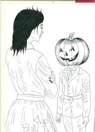 The face is menacing, mean, and no nonsense. Albert Reyes Pumpkin Head Drawing Dirtypilot