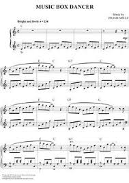 Music Box Dancer Original Piano Solo Music Box Piano Sheet Music Free Sheet Music