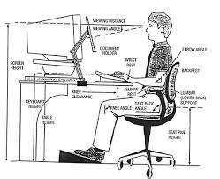 Diagram Showing The Proper Relationships Between An Individual And Typical Computer Work Station Elements Lumbares Ejercicios Salud