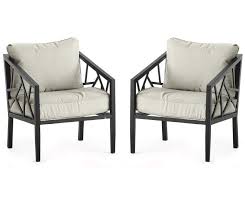 Real Living Verrado Black Cushioned Club Patio Chairs 2 Pack Big Lots In 2020 Patio Chairs Black Cushions Porch Chairs