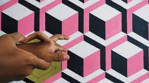  How To Draw 3d In Wall Tutorial 3d Wall Art Painthing Walpaper Interior Design Cat Tembok Kamar Youtube 3d Wall Art Wall Art 3d Drawings