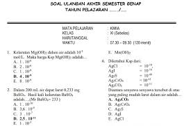 40 Contoh Soal Kimia Kelas Xi Beserta Jawabannya Pdf Semester Ii Materi Kimia