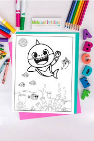 Baby shark pinkfong coloring pages is the first book to take fans behind the scenes of the groundbreaking and boundlessly a nursery song about a family of. Baby Shark Coloring Pages Free Download For Kids