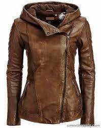 Arrow Women Brown Leather Jacket Ikyt5 Leather Jacket With Hood Leather Jackets Women Jackets For Women