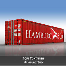 40ft Shipping Container Hamburg Sued 3d Model Flatpyramid