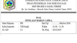 Pada kesempatan kali ini saya akan memberikan latihan soal pas ips smp kelas 8 semester 1 kurikulum 2013 revisi tahun pelajaran 2020/2021. Contoh Instrumen Penilaian Harian 1 Ips Kelas 8 Semester Ganjil