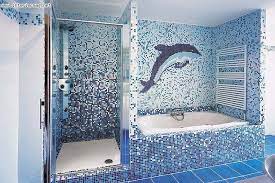 The darkest tones in the lower zone, the middle tones in the level of the eyes and the brightest. Mosaic Bathroom With Dolphin Design Mosaic Bathroom Modern Bathroom Design Bathroom Design