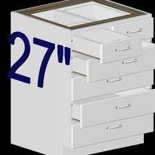 Custom finished interiors are not required on standard cabinets, all cabinets come standard with a sealed uv coat natural maple color interior which does not require. Maya Kitchen Base Cabinet 27