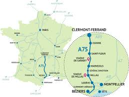 Péage sur autoroutes en france. Carte De France Autoroute A75 Carte