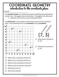 Coordinate Geometry Plotting And Naming Points In The Coordinate Plane Coordinate Geometry Coordinate Plane Coordinate Plane Activity