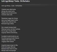 Lirik lagu penuh terang dari siti nurhaliza adalah seperti berikut: Lirik Lagu Cindai Siti Nurhaliza