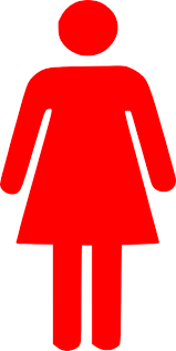 Female Restroom Sign Red Hi Toilet Wanita Gambar