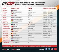 Hundreds of free calendar templates in over 55+ styles for you to print on demand. 2021 Calendar Update Fim Motocross World Championship Mxgp