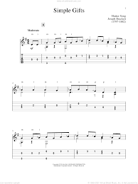 Yasu guitar diary classical guitar sheet music + midi audio : Hill Simple Gifts Sheet Music For Guitar Solo Pdf