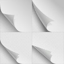Blank Sheets Of Paper With Page Curl And Shadows Paper Logo Graphic Design Photoshop Sheet Of Paper