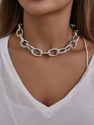 Metal Chain Necklace Shein Usa Metal Chain Necklace Chain Necklace