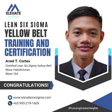 Congratulations, Mr. Arnel T. Cortes, CLSSYB for being the Wave  Valedictorian (Wave 164) during the Elevate's Lean Six Sigma Yellow Belt  LIVE Online Training and Certification held