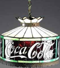 Check out our coca cola hanging selection for the very best in unique or custom, handmade pieces from our shops. Hanging Lamp Coca Cola Leaded Glass Metal Leaf Edge Band