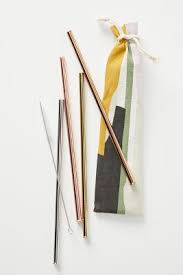 Set Of 4 Hali Hali Stainless Steel Straws In 2020 Stainless Steel Straws Reusable Straw Stainless Steel