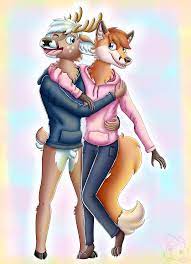 Two friends hugging! (art by me) : rfurry