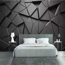 30 modern wallpaper design ideas colorful designer wallpaper for. Modern Luxury 3d Stereoscopic Black Geometric Triangle Mural Wallpapers For Living Room Office Industrial Decor Wall Paper 3d Wallpapers Aliexpress