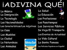 You choose your topic and a difficulty level, intermediate or beginner, then you can follow the lessons. Adivina Que Spanish Heads Up Electronic Game Advanced Version Tpt