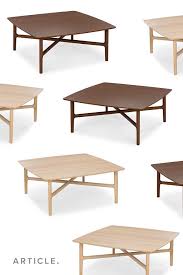 Clean Bevelled Edges Softly Rounded Corners And Sculpted Brace Bars Distinguish The Brezza Table Mid Century Modern Coffee Table Modern Coffee Tables Table