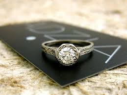 0 50 Ct Round Diamond Antique 14k White Gold Leaf Ring Etsy Beautiful Rings Vintage Antique Style Engagement Rings Antique Engagement Rings