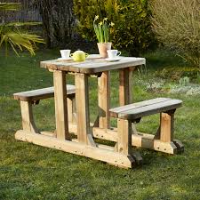 Bois fsc, ce produit a été fabriqué en respectant l'environnement et garantissant la gestion durable des forêts. Table Pique Nique En Bois Duo Nature Decouvertes